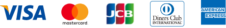 クレジットカード（VISA、MASTER、JCB、ダイナース、AMEX）